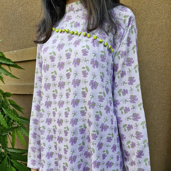 Lavender Floral Co-Ord Unstitched image 0