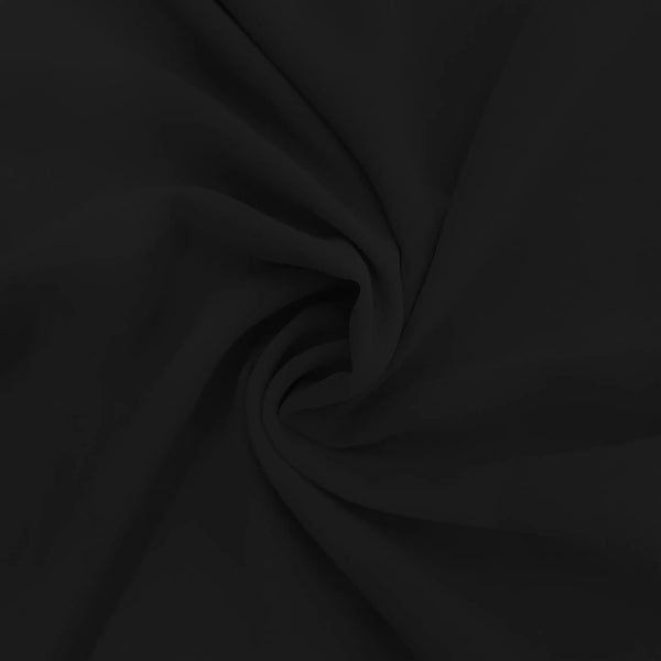 Jet Black Georgette Hijab image 0